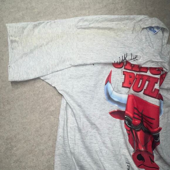 Vintage‎ 90s Chicago Bulls Salem Sportswear Single Stitch T-Shirt XL USA - Picture 9 of 10